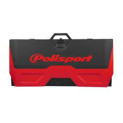 Tapis récupérateur pliable POLISPORT Bike Mat bicolore rouge/noir