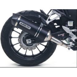 Echappement Arrow Race-Tech noir embout carbone, Honda CB 500 X 2019-20