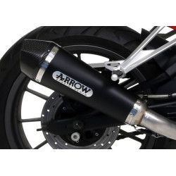 Silencieux Arrow X-KONE Nichrom noir embout Carbone, Kawasaki  Z900 2020-2023