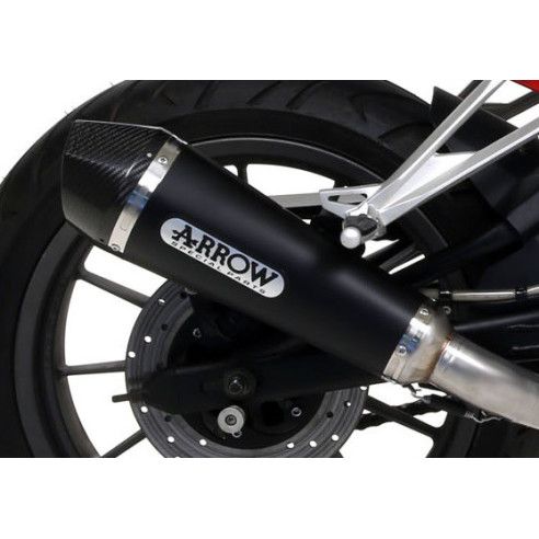 Silencieux Arrow X-KONE Nichrom noir embout Carbone, Kawasaki  Z900 2020-2023