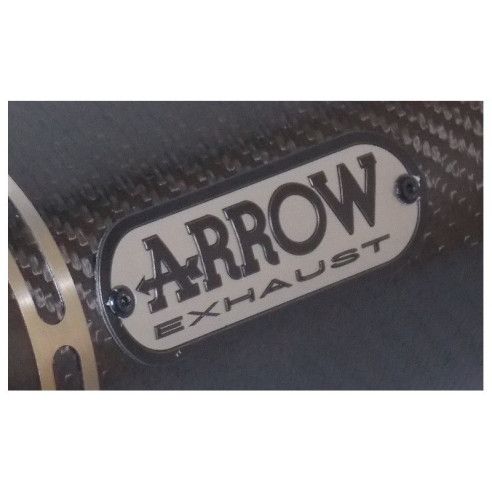 Badge échappement Arrow Gris / Noir 95 X 30