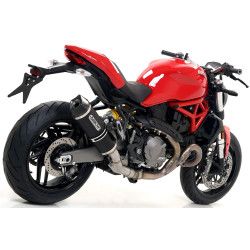 Silencieux Arrow Race-Tech Noir embout carbone Ducati 821 Monster 2018-20