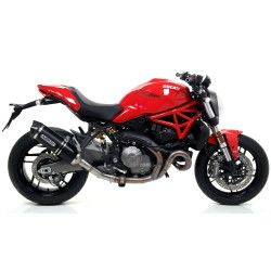 Silencieux Arrow Race-Tech Noir embout carbone Ducati 821 Monster 2018-20