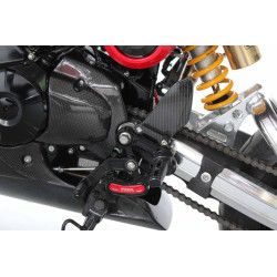 Kit commandes reculées course ajustables, noir/rouge Honda 125 MSX Grom