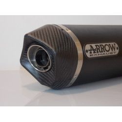 Echappement Arrow Aluminium noir embout carbone, Ducati 1200 Diavel et Multistrada 10-16