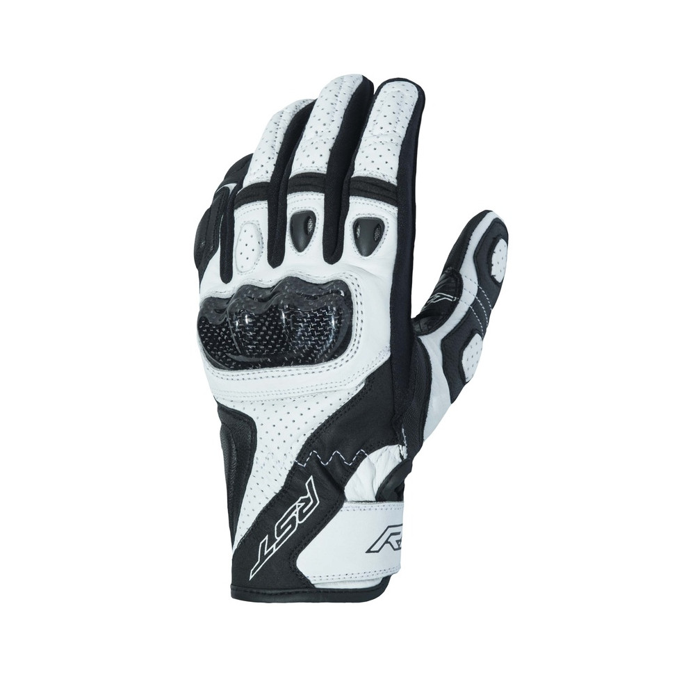 Gants RST Stunt III CE cuir/textile - blanc taille S/08