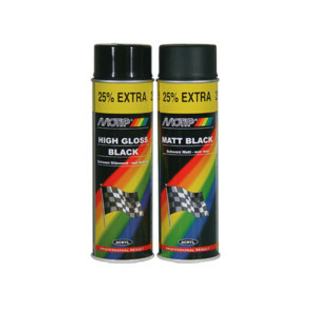 Peinture MOTIP Noir mat - Spray 500 ml