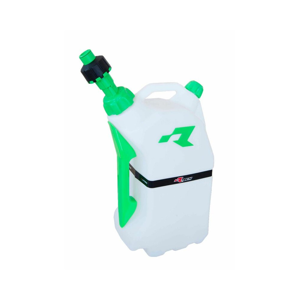 Bidon d'essence RACETECH remplissage rapide 15L translucide/vert