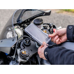 Support smartphone QUAD LOCK Pro pour colonne de direction moto