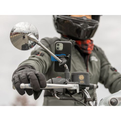 Support smartphone QUAD LOCK fixation rétroviseur moto et scooter