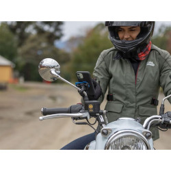 Support smartphone QUAD LOCK fixation rétroviseur moto et scooter