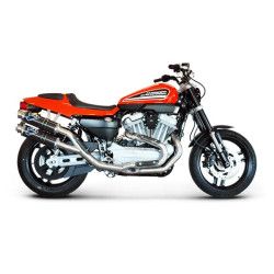 Ligne complète Termignoni Racing 2x1x2 inox silencieux carbone rond, Harley Davidson XR 1200 R 08-11