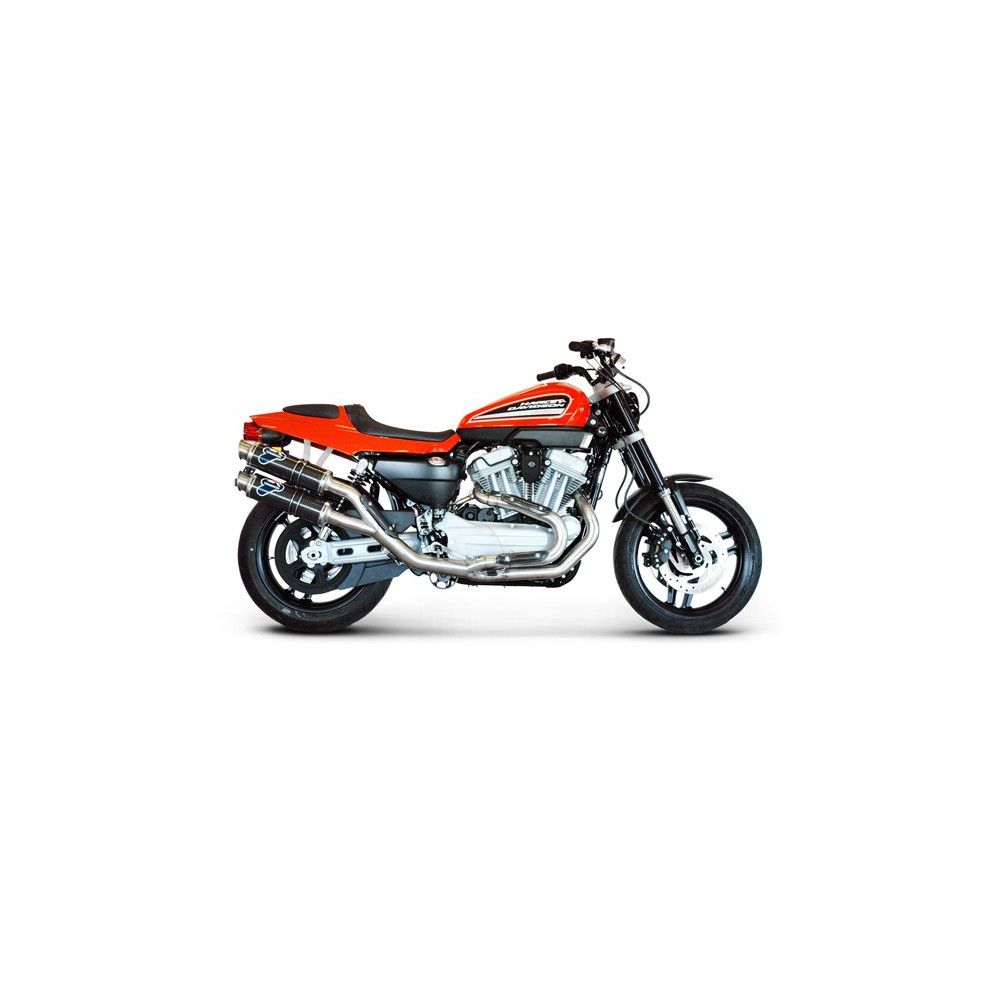 Ligne complète Termignoni Racing 2x1x2 inox silencieux carbone rond, Harley Davidson XR 1200 R 08-11