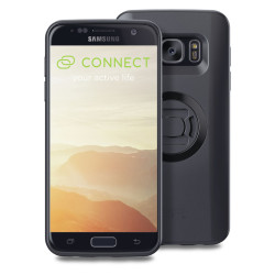 Pack complet SP-CONNECT Moto Bundle fixé sur rétroviseur Samsung S7