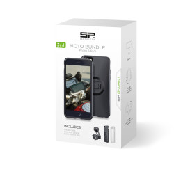 Pack complet SP-CONNECT Moto Bundle fixé sur guidon iPhone 8/7/6S/6
