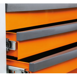 Servante mobile d'atelier à six tiroirs BETA orange