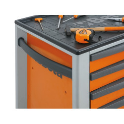 Servante mobile d'atelier à six tiroirs BETA orange