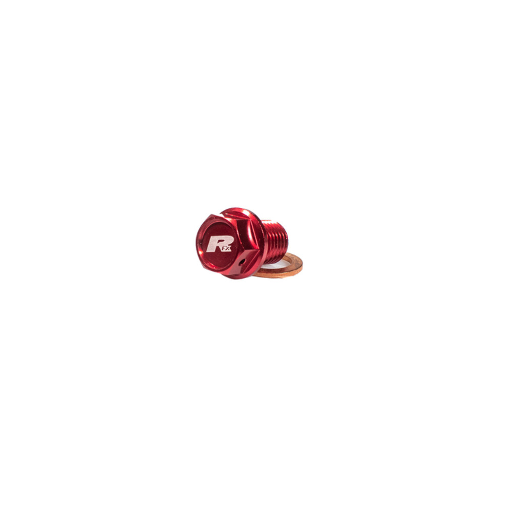 Bouchon de vidange aimanté RFX (rouge) [M12 x 15 mm x 1,25]