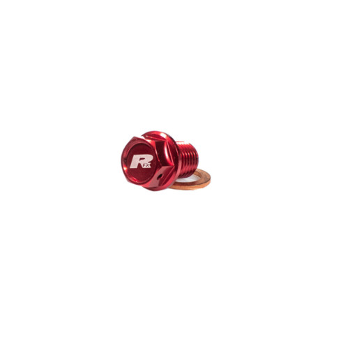 Bouchon de vidange aimanté RFX (rouge) [M12 x 15 mm x 1,25]