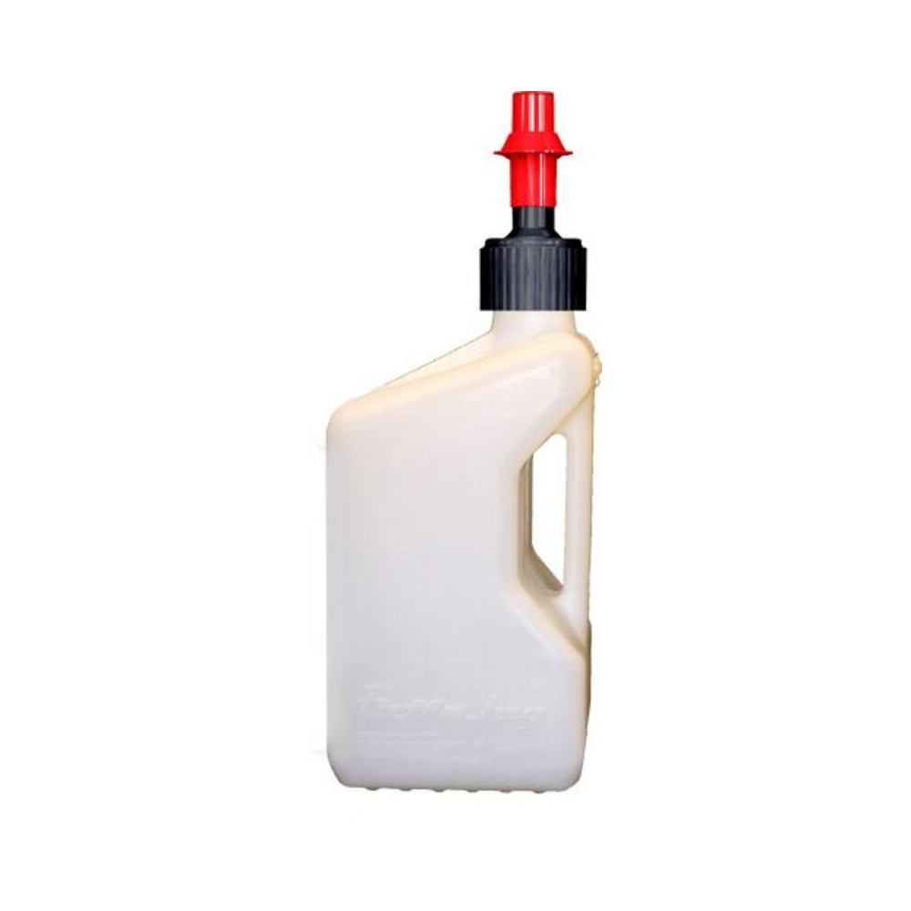 Bidon d'essence TUFF JUG 10L blanc translucide/bouchon rouge