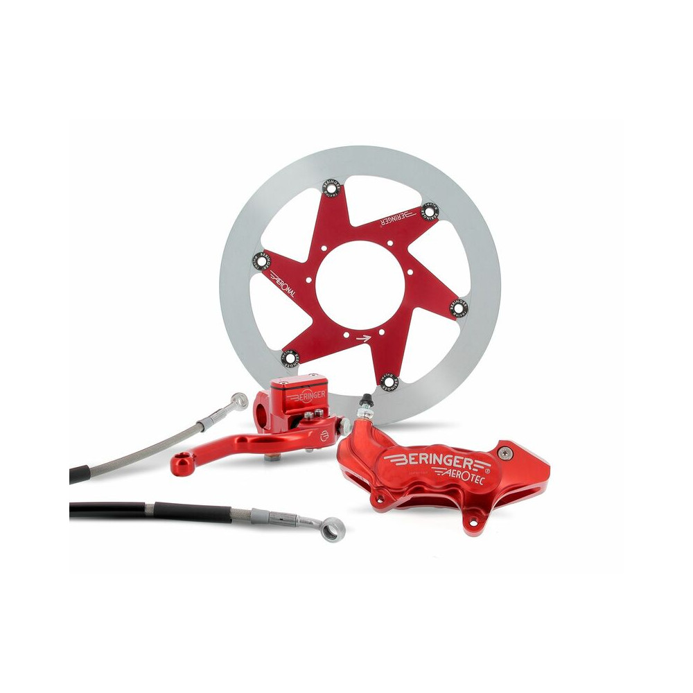 Kit freinage BERINGER Top Race roue 16'' étrier Aerotec® axial 6 pistons rouge Honda CRF250R/450R