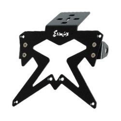 Support de plaque Ermax aluminium noir SUP09 + support clignotants