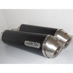 Silencieux Arrow aluminium noir, Aprilia 1000 RSV 04-08 Tuono R / R Factory 06-10