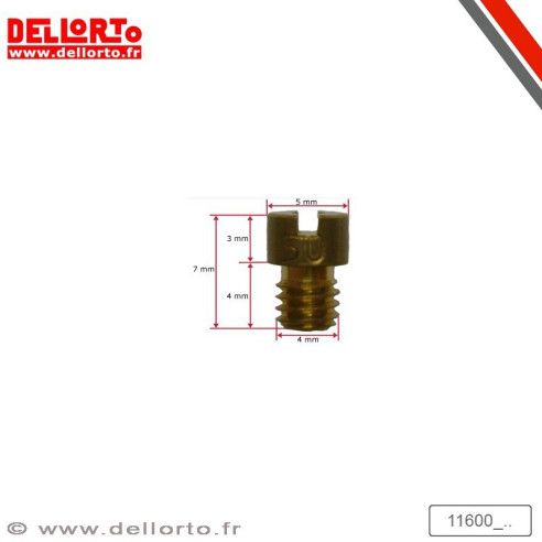 Gicleur de puissance/ralenti M4 carburateur Dellorto