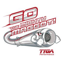 Tee Shirt Tyga-Performance "go the mighty maggot" blanc taille S à XXL