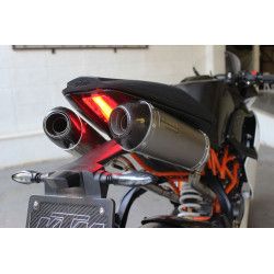 Ligne complète échappement Tyga-Performance inox embout carbone, KTM RC 390 2014-21